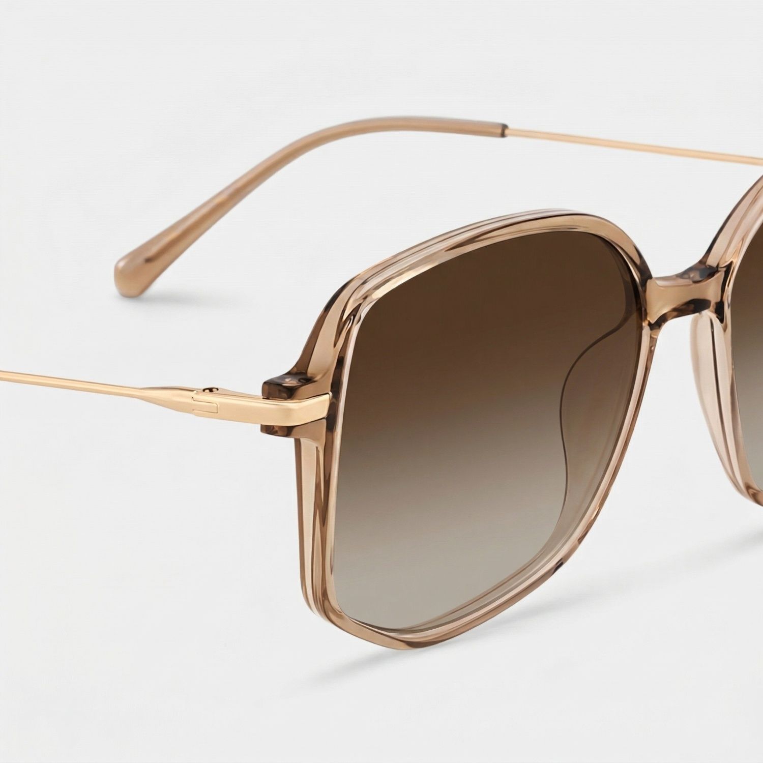 Payton Geometric Beige Full Rim Sunglasses | ZEELOOL CA4