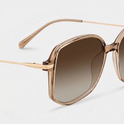 Payton Beige Geometric Sunglasses4