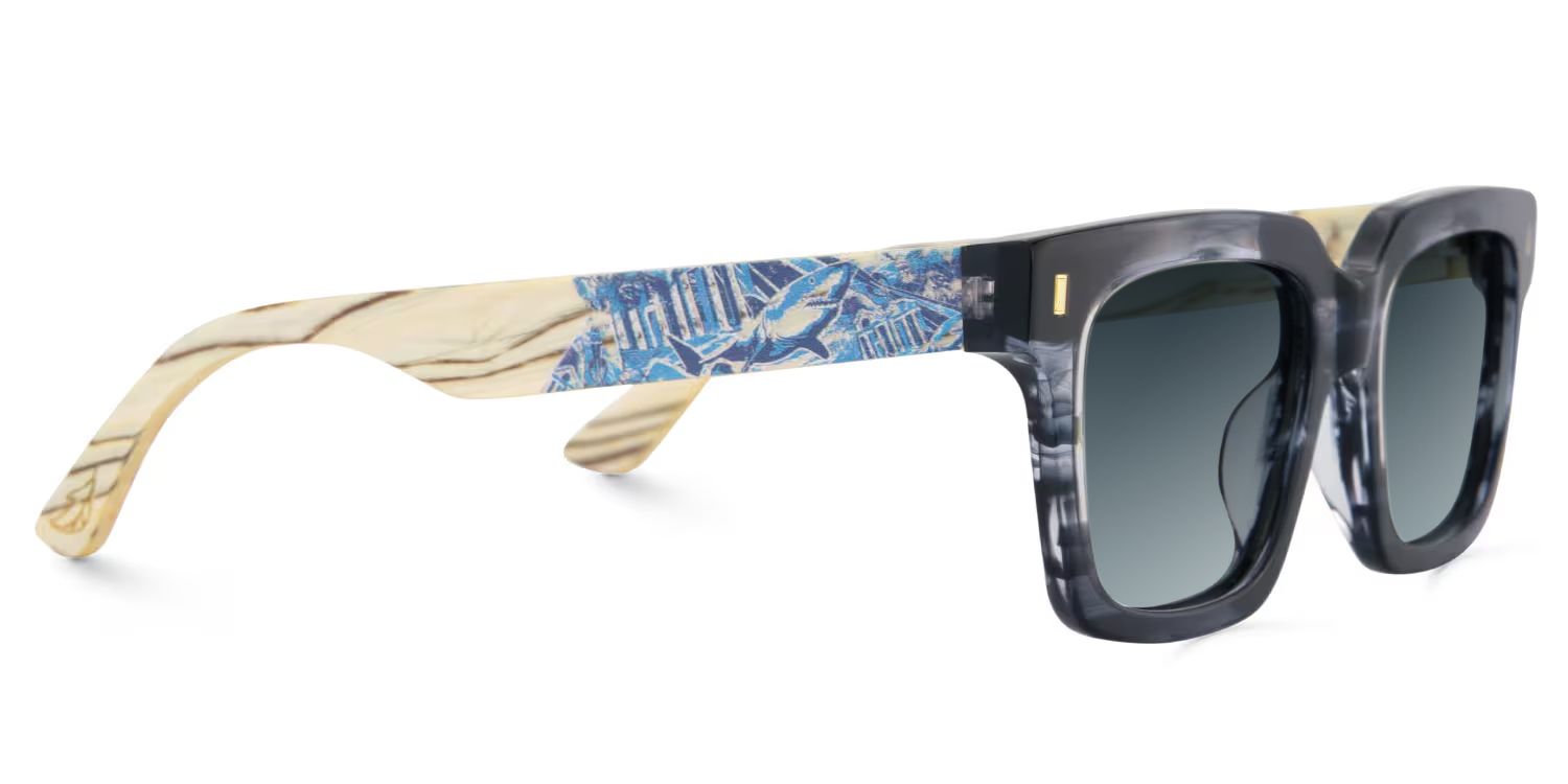 Rangel Gray Frame Sunglasses with Rectangle Style | ZEELOOL CA3