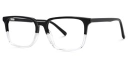 Barnhill Black-Clear Square Glasses1