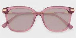 Jacqui Pink Rectangle Sunglasses1