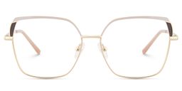 Shayla Pink Brown Square Glasses1