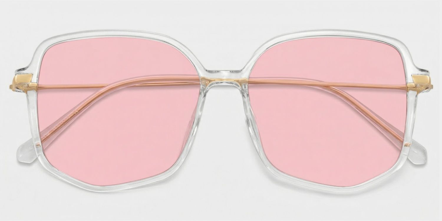Payton Clear Geometric Sunglasses to Frame Your Face | ZEELOOL CA1