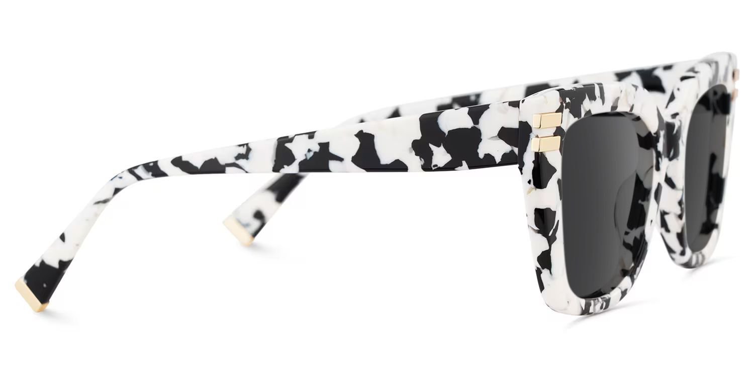 Cardozo Cow Print Square Polarized Sunglasses for Driving | ZEELOOL CA3