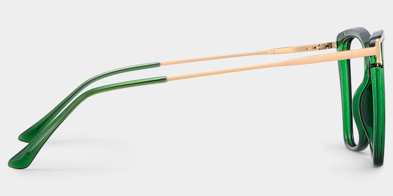 Krystle Square Green Thin Frames Glasses | ZEELOOL Canada3