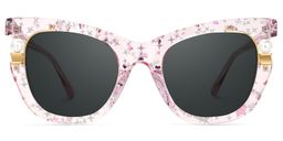 Pearl Pink Cat eye Sunglasses0