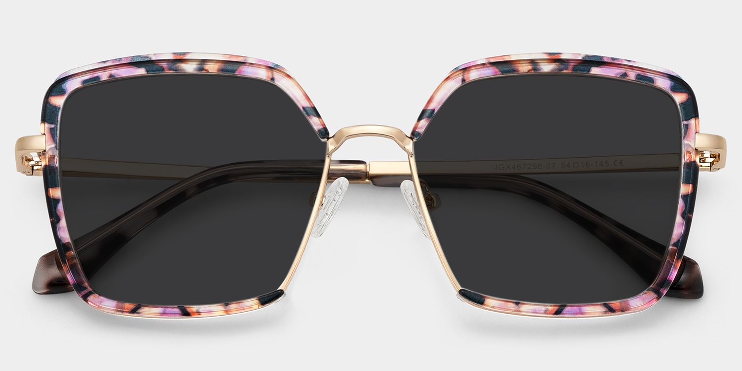 Cordaro Purple-Floral Square Polarized Sunglasses for Driving | ZEELOOL CA1