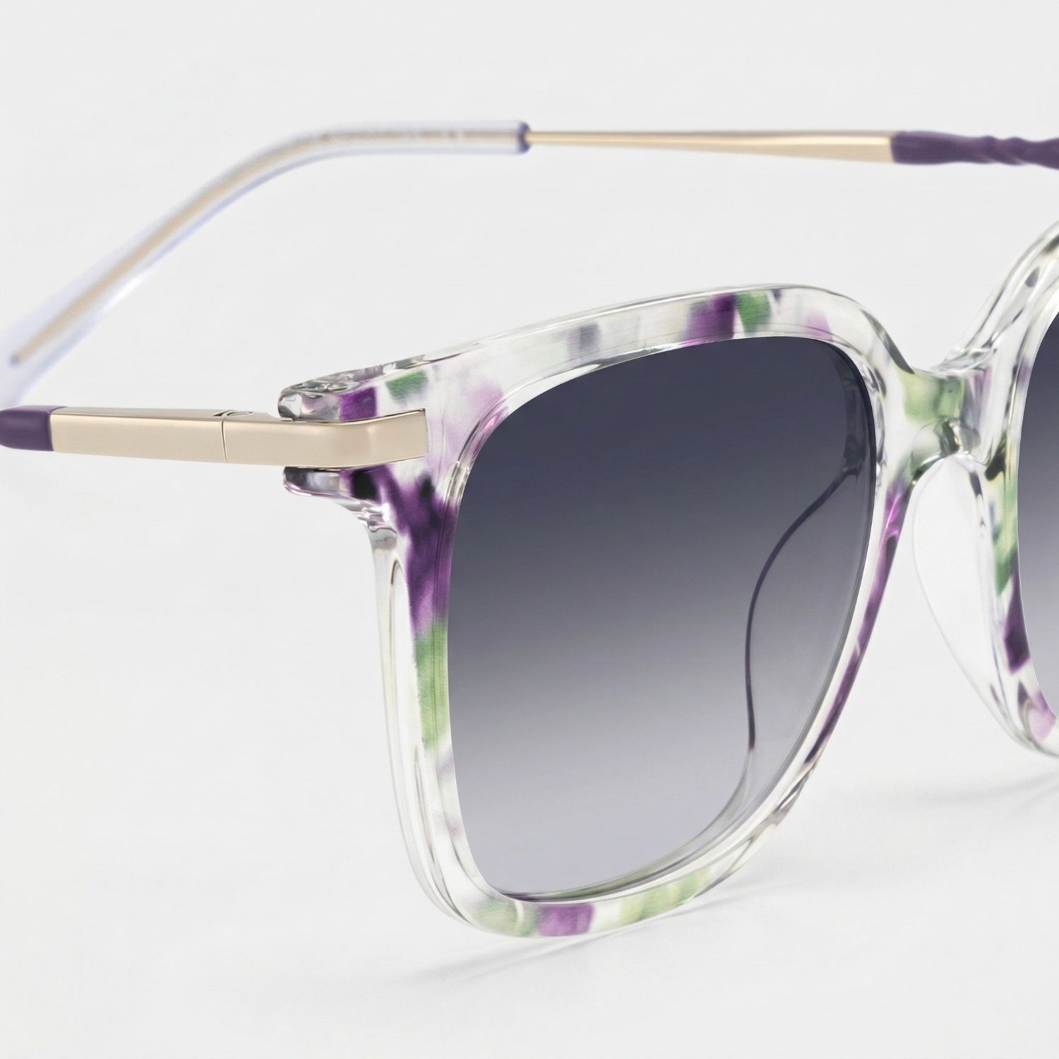 Jacqui Floral Square Polarized Sunglasses for Driving | ZEELOOL CA3