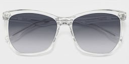 Libby Clear Geometric Sunglasses1