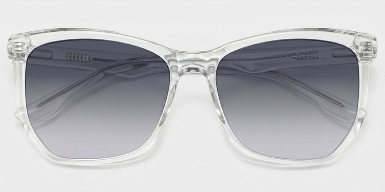 Libby Clear Geometric Sunglasses