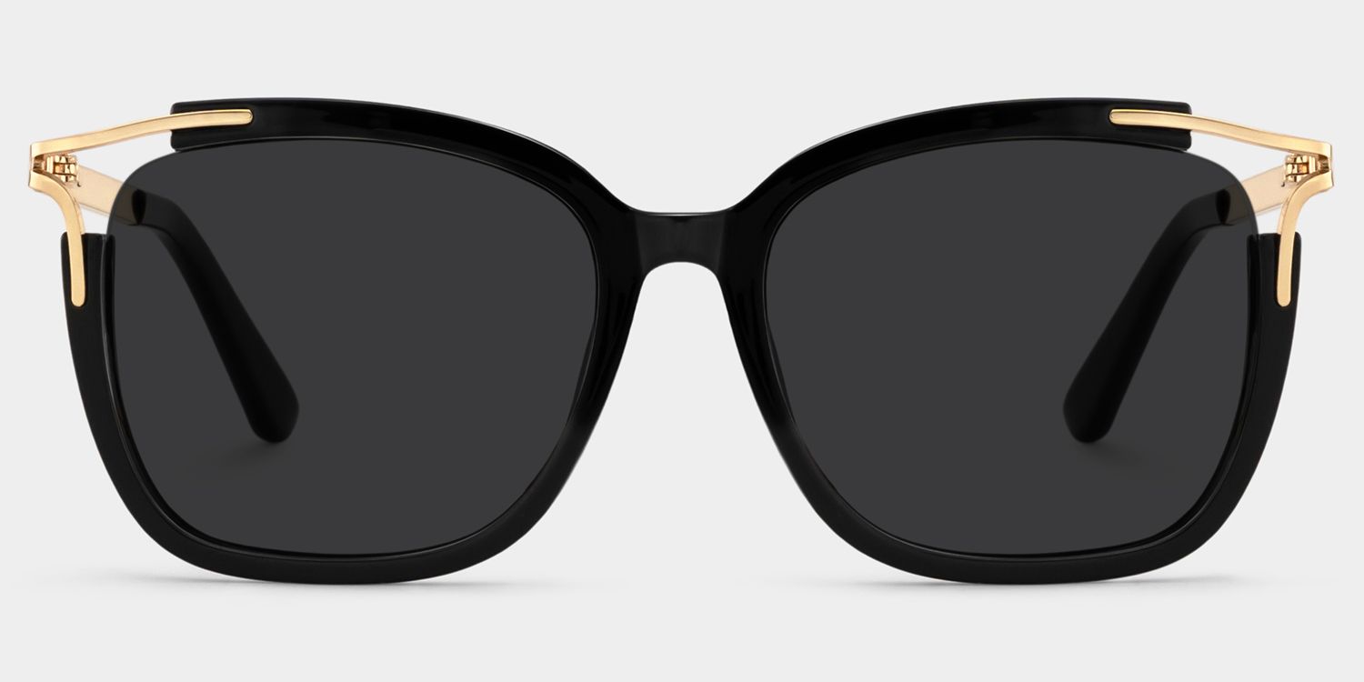 Sidibe Black Square Polarized Sunglasses for Driving | ZEELOOL CA0