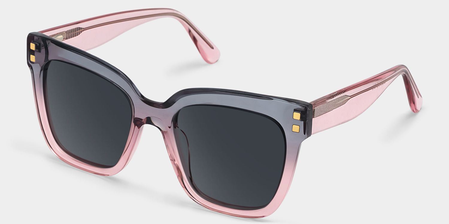 Minguela Square Gray Pink Sunglasses for Women & Men | ZEELOOL CA2