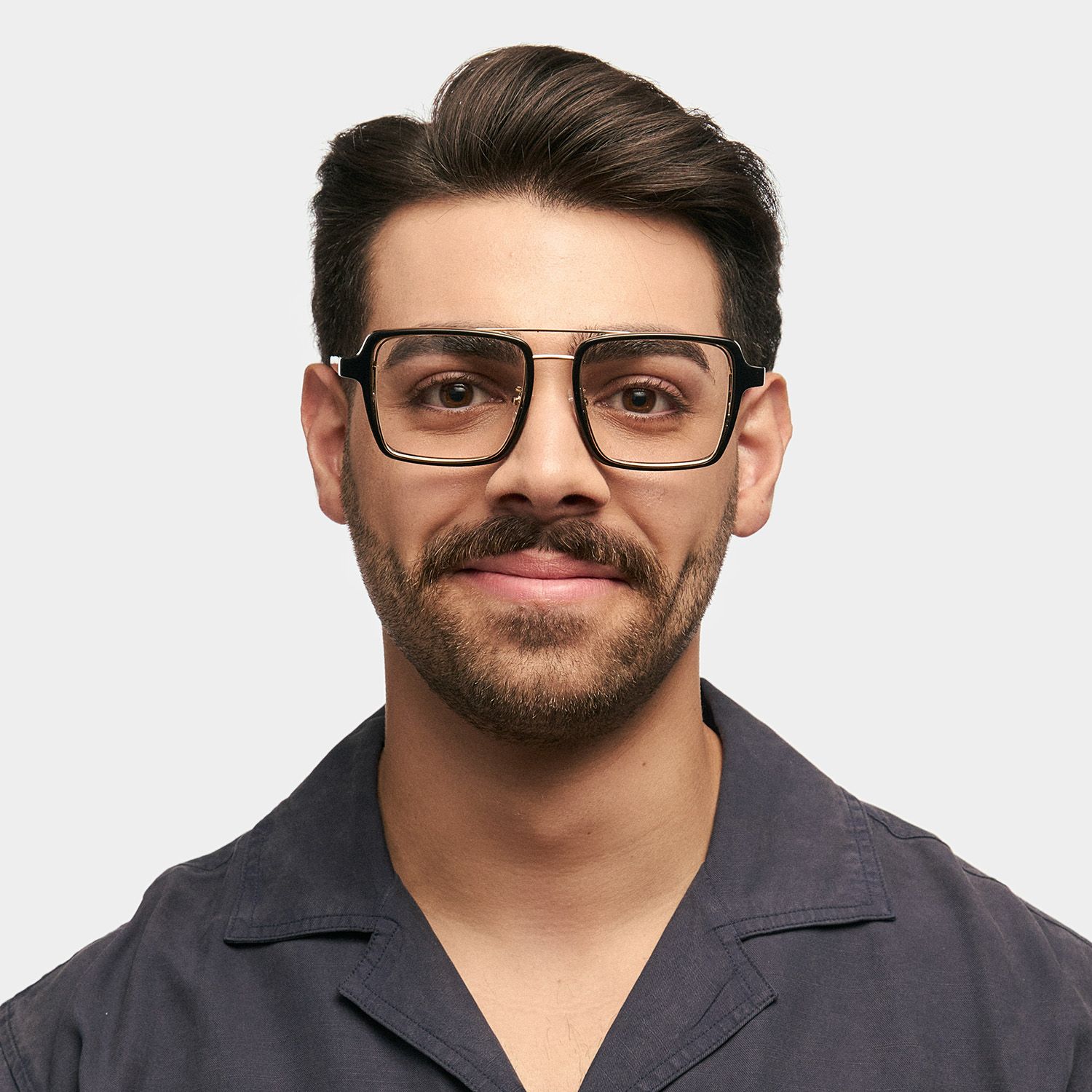Nellie Aviator Black-Gold Eyeglasses & Frame Glasses0