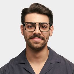 Nellie Black-Gold Aviator Glasses0