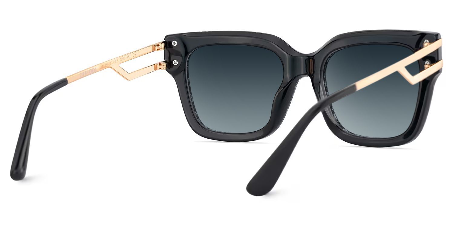 Lidia Gray Leopard Frame Sunglasses with Square Style | ZEELOOL CA4