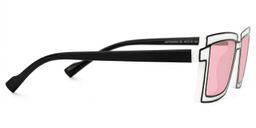 Zephyr White Rectangle Sunglasses2