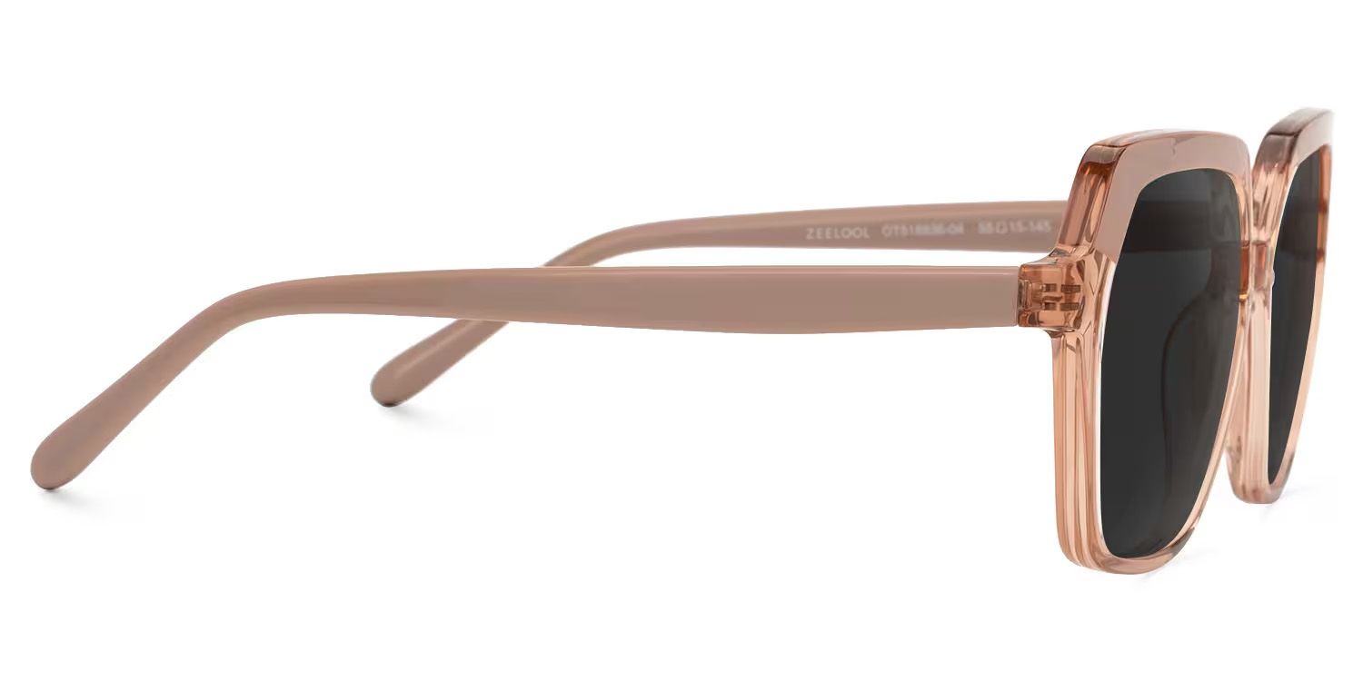 Norah Beige Geometric Sunglasses to Frame Your Face | ZEELOOL CA2