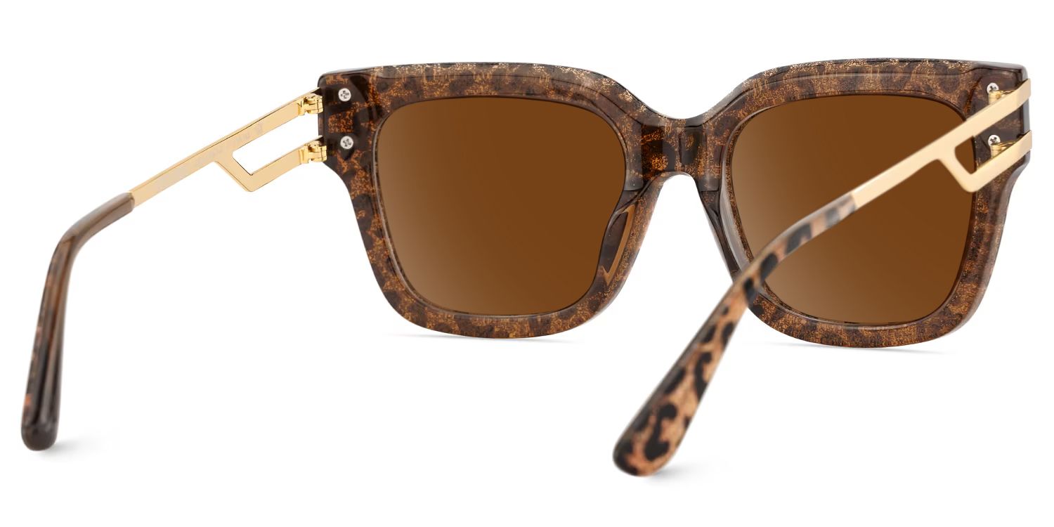Lidia Leopard Frame Sunglasses with Square Style | ZEELOOL CA4
