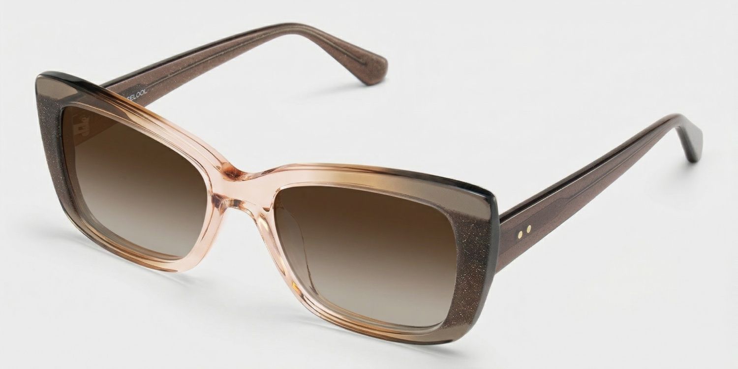Leona Rectangle Brown Sunglasses for Women & Men | ZEELOOL CA2
