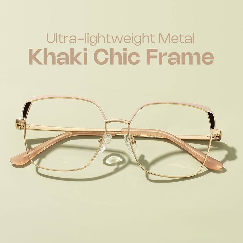 Shayla Pink Brown Square Glasses