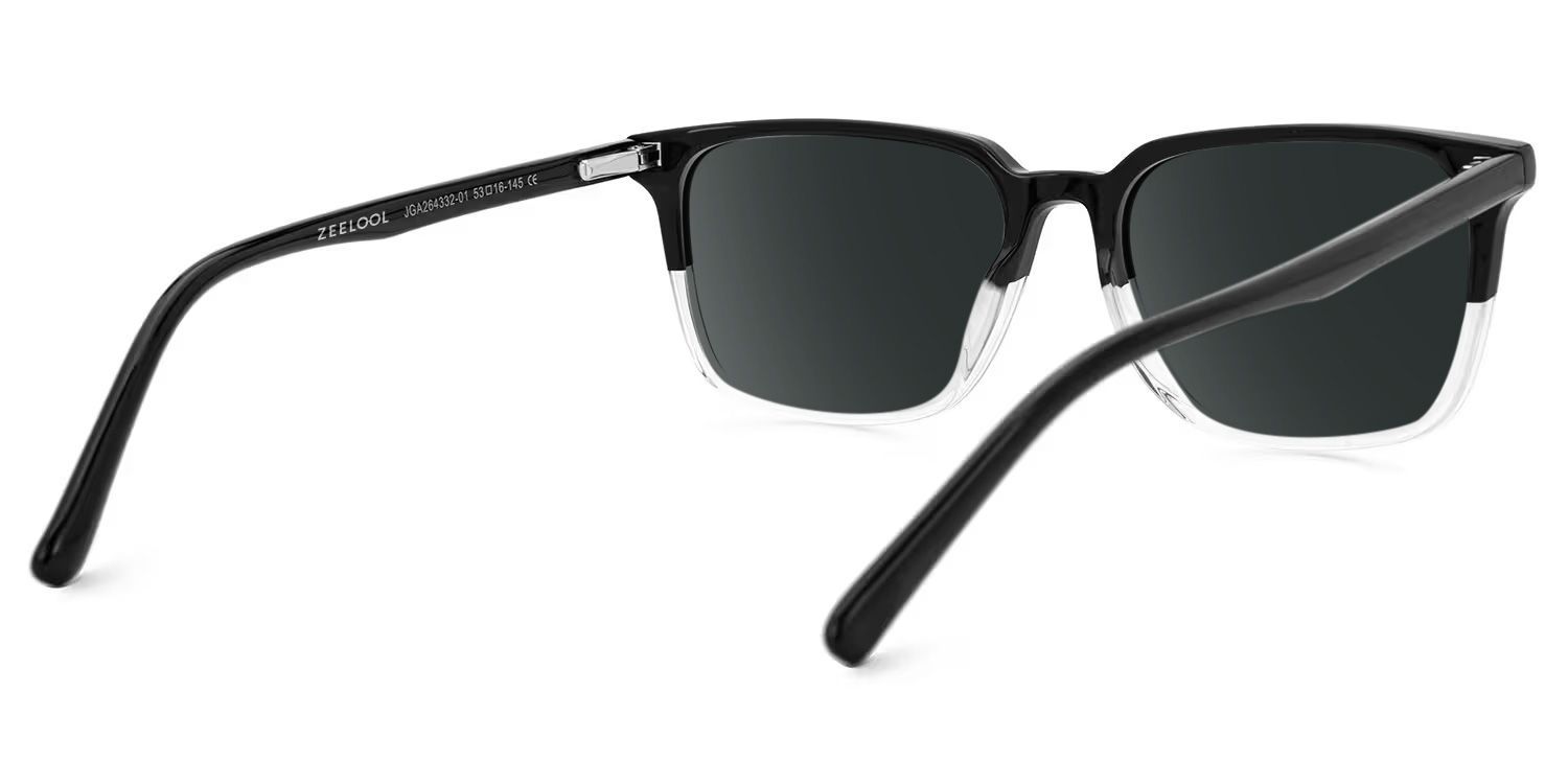 Barnhill Acetate Black-Clear Frame Sunglasses | ZEELOOL CA3