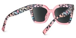 Malcolm Pink-Leopard Square Sunglasses3
