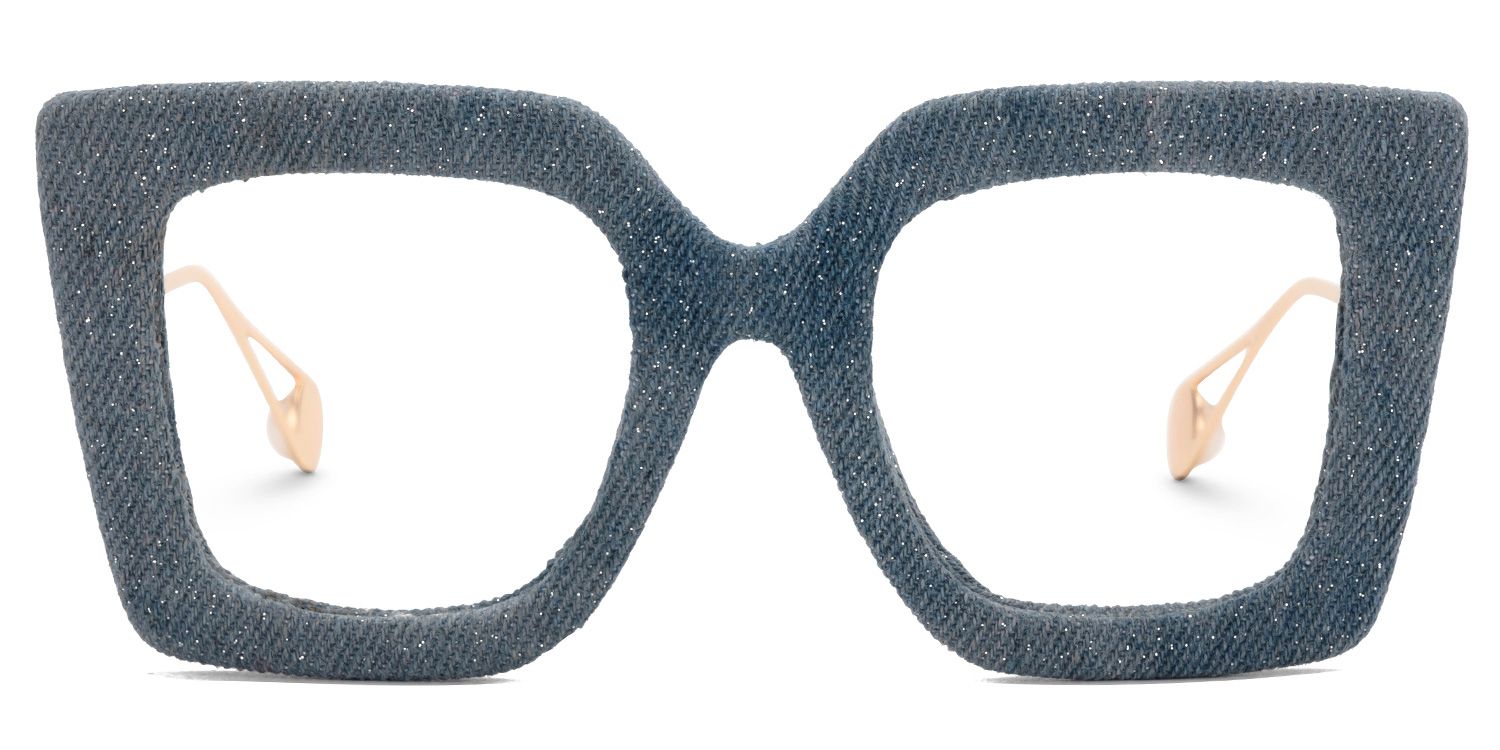 Latanya Denim Blue Glitter Glasses Made From Jeans0