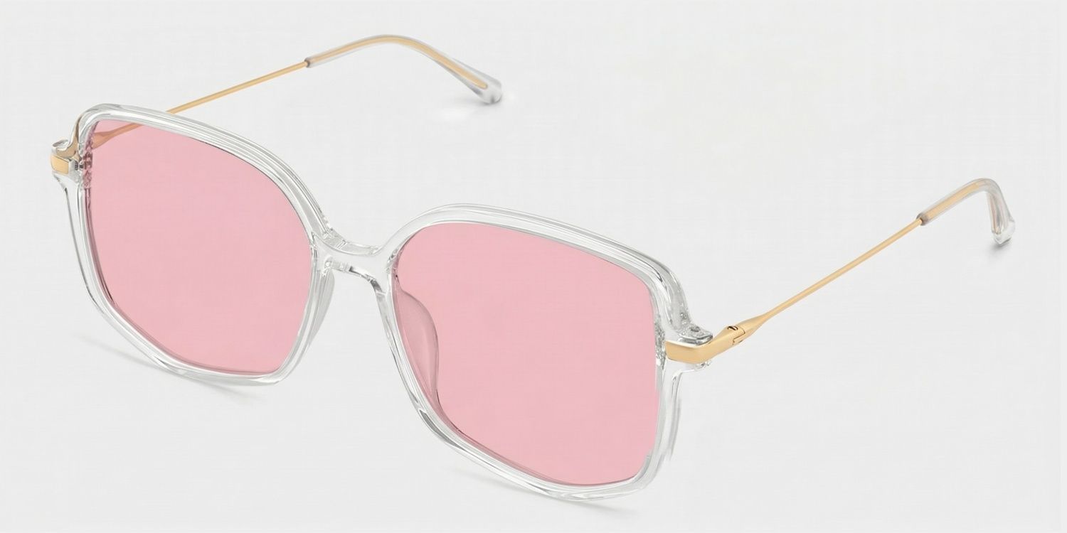 Payton Clear Geometric Sunglasses to Frame Your Face | ZEELOOL CA2