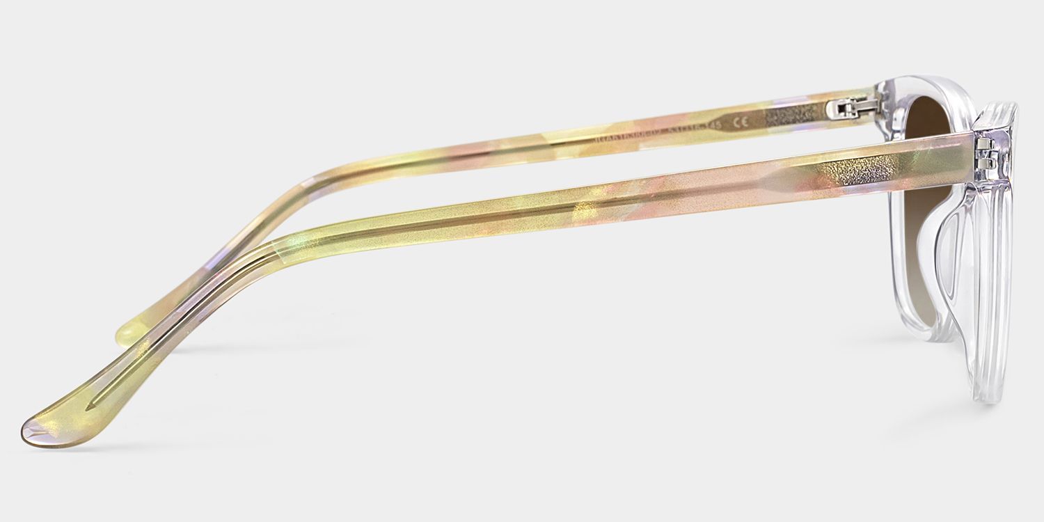 Faith Rectangle Sunglasses with Acetate Clear Frames | ZEELOOL CA3