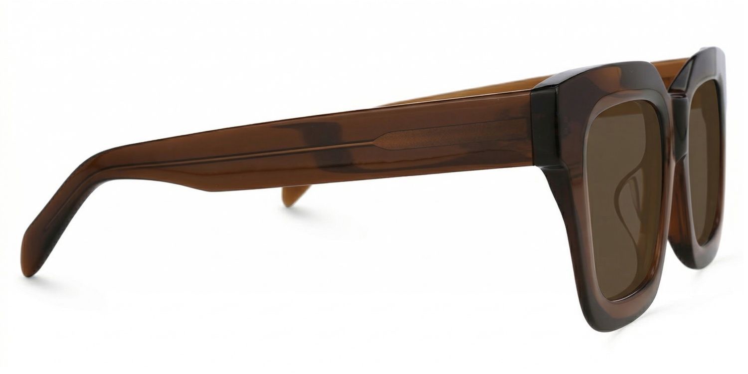 Trinity Tawny Square Polarized Sunglasses for Driving | ZEELOOL CA2