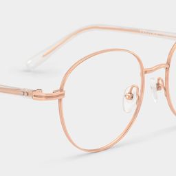 Celena Rose-Gold Round Glasses4