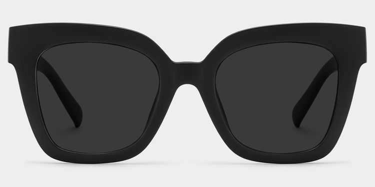 Malcolm Black Square Sunglasses