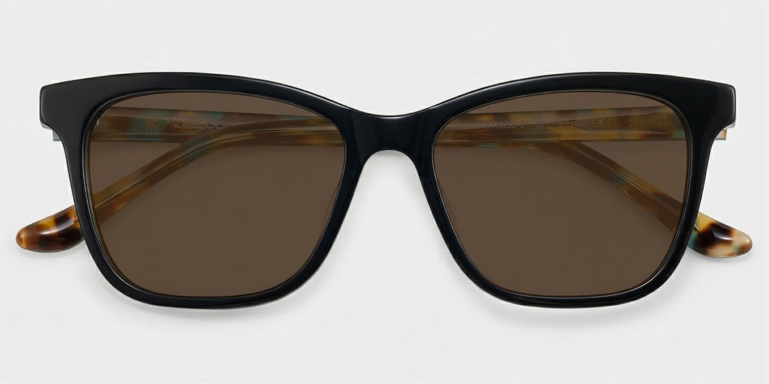 Faith Black Frame Sunglasses with Rectangle Style | ZEELOOL CA1