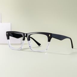 Brookins Black Clear Rectangle Glasses1