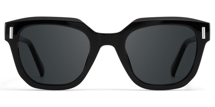 Nia Black Square Sunglasses