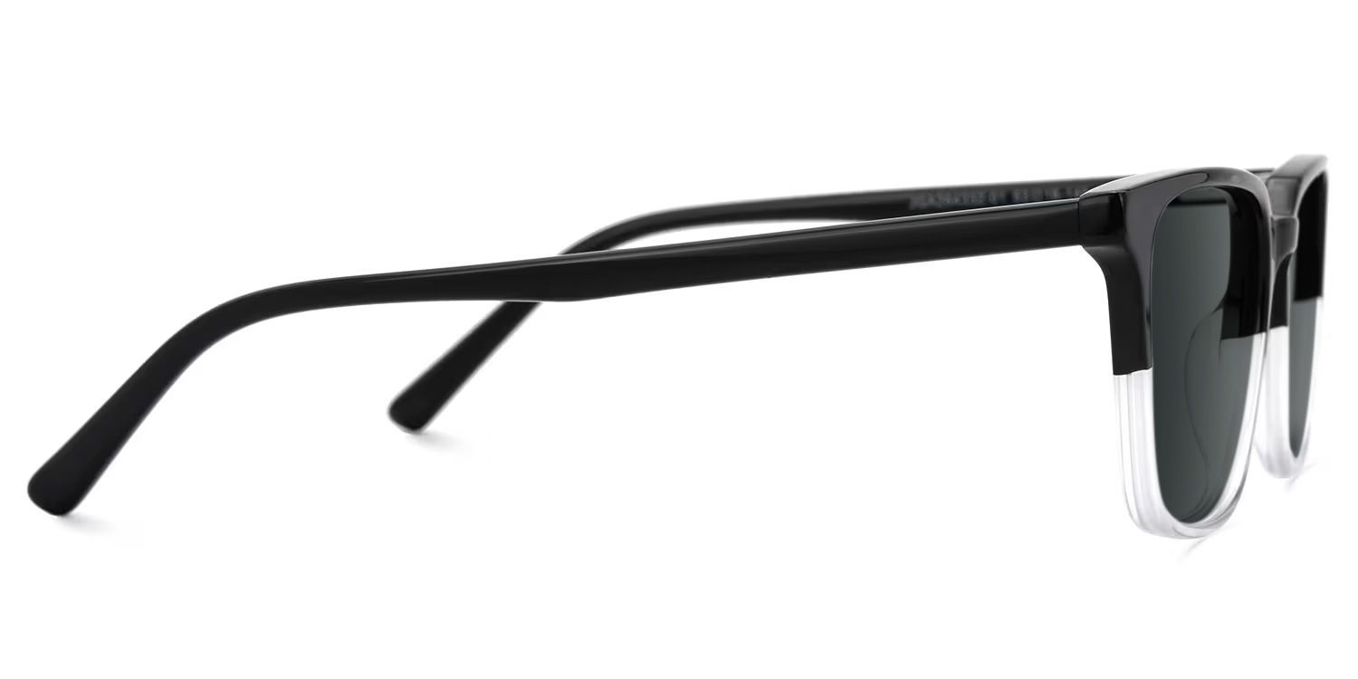 Barnhill Acetate Black-Clear Frame Sunglasses | ZEELOOL CA2