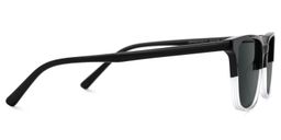 Barnhill Black-Clear Square Sunglasses2