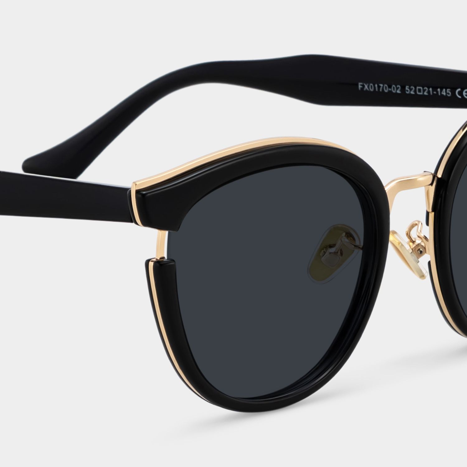 Laraine Cat Eye Black Sunglasses for Women & Men | ZEELOOL CA4