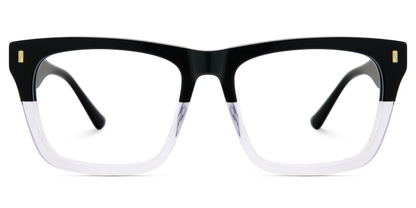 Brookins Black Clear Rectangle Glasses