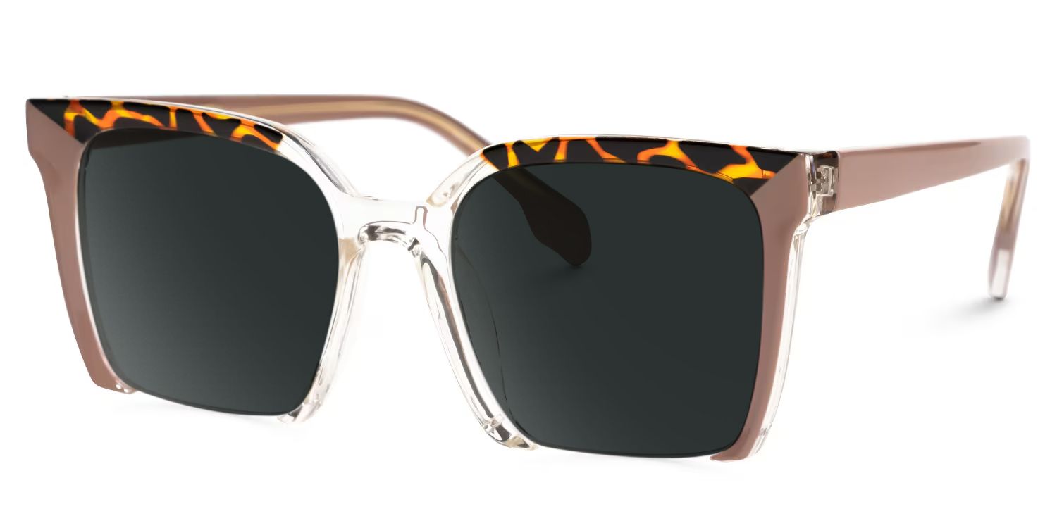 Misty Brown Frame Sunglasses with Square Style | ZEELOOL CA1
