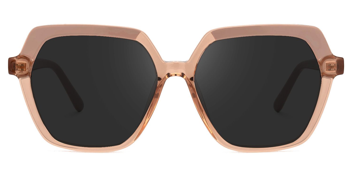 Norah Beige Geometric Sunglasses to Frame Your Face | ZEELOOL CA0