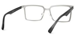 Sharma Silver Rectangle Glasses3