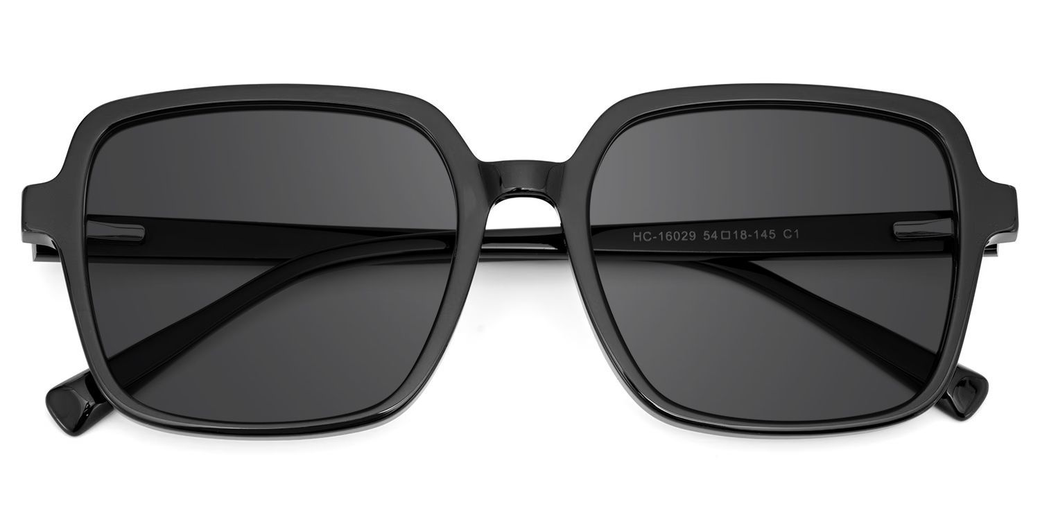 Ember Square Sunglasses with Acetate Black Frames | ZEELOOL CA1