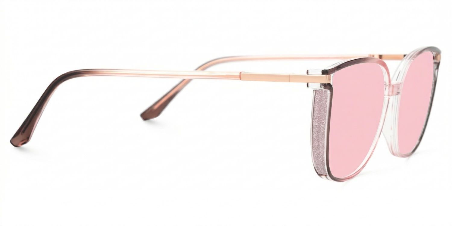 Rodz Square Pink-Tan Full Rim Sunglasses | ZEELOOL CA2
