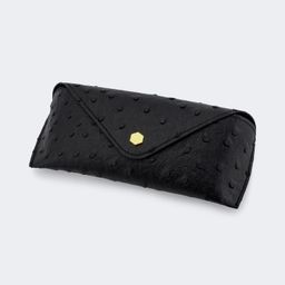 Ostrich Pattern Black Eyeglasses Bags0
