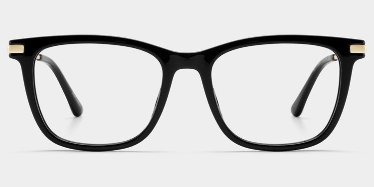 Selena Black Rectangle Glasses