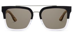 Pascal Black Clear Aviator Sunglasses0