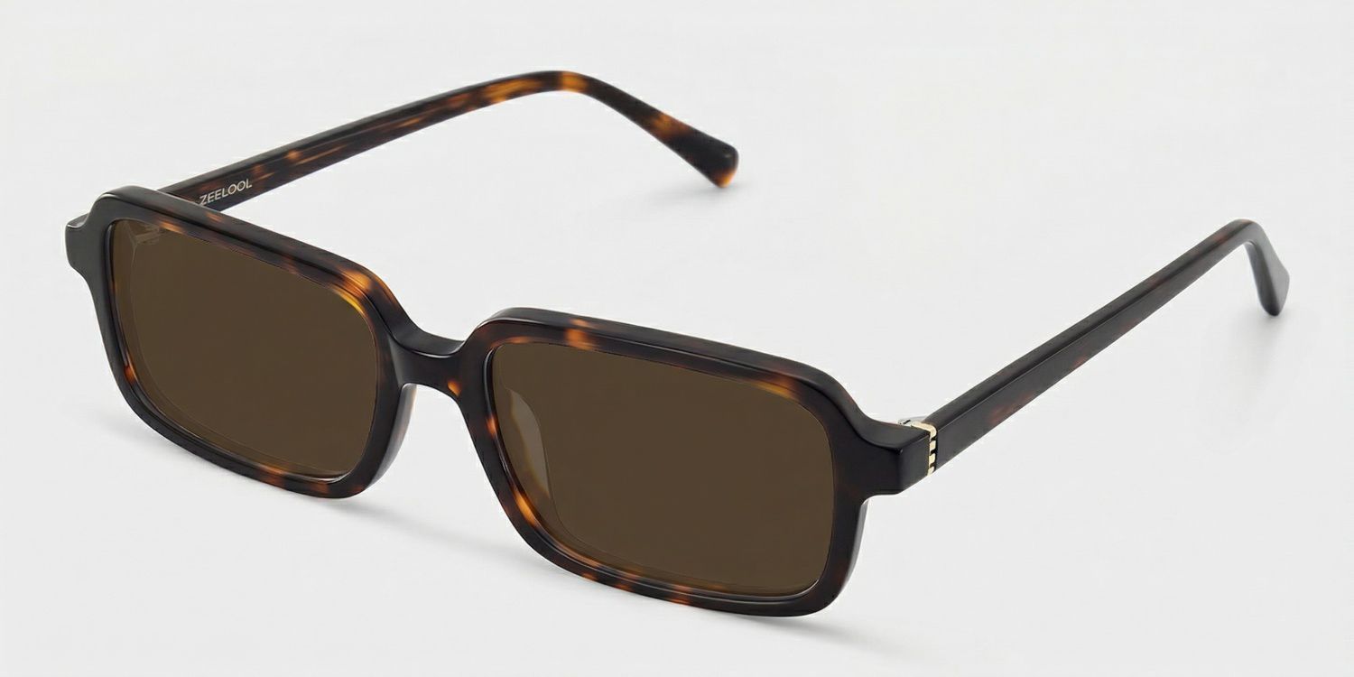 Danielle Tortoise Rectangle Polarized Sunglasses for Driving | ZEELOOL CA2