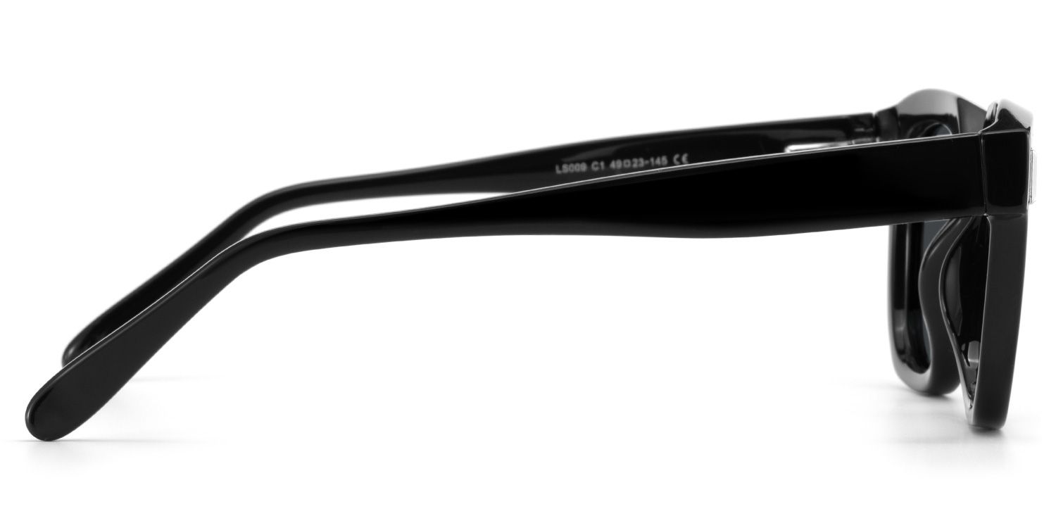 Nia Square Black Full Rim Sunglasses | ZEELOOL CA3