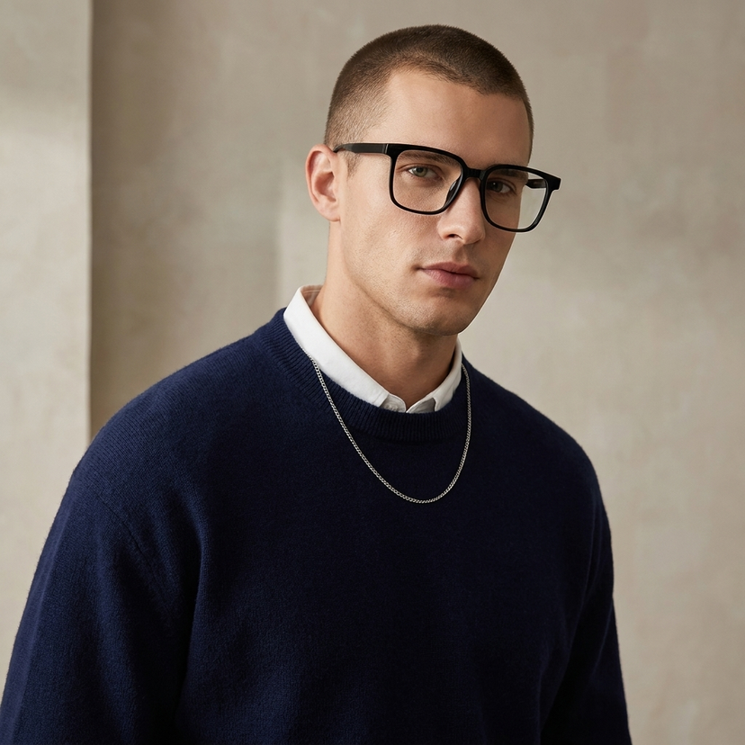 Contreras Black Square Glasses